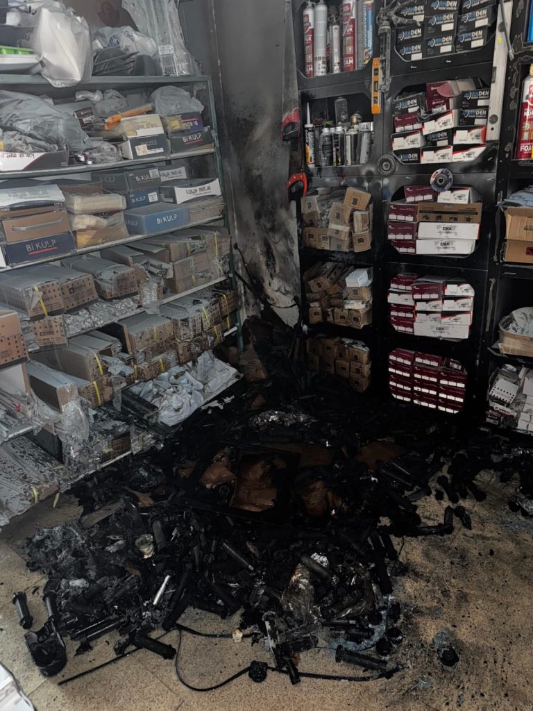Esnaf ve Zanaatkarlar Sanayi Bölgesinde yangın