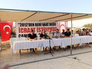 Sınırüstü Kırsal Kesim Hak Sahipleri Altyapı İnisiyatifi yaptığı basın toplantısıyla bölgede yaşanan alt yapı sorununa dikkat çekti