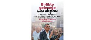 “Birlikte Geleceğe İmza Atıyoruz” sloganıyla bu akşam Kızılbaş Parkı’nda etkinlik düzenleniyor