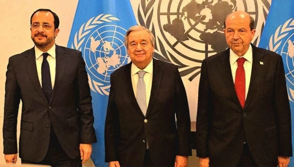 Fileleftheros: BM Genel Sekreteri Guterres’in Tatar ve Hristodulidis ile üçlü görüşmesi 27 Eylül’de