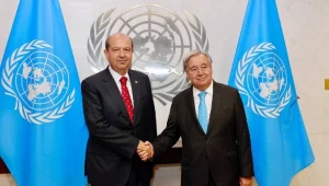 Ersin Tatar, New York’ta BM Genel Sekreteri António Guterres ile görüştü