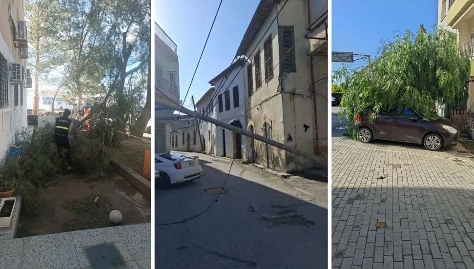 Lefkoşa’da fırtına nedeniyle etkilendi: LTB sorunlara müdahale ederken, Harmancı acil numaraları paylaştı