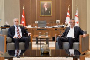 Cumhurbaşkanı Erhürman, Ankara Büyükelçisi Korukoğlu’nu kabul etti