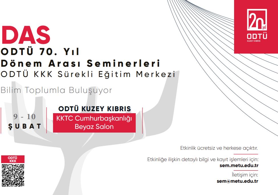 ODTÜ’den, “Bilim Toplumla Buluşuyor” başlıklı dönem arası seminerleri