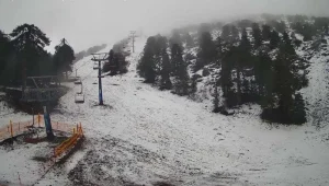 Trodos’ta sıcaklık -6’ya kadar düştü