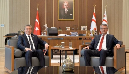 Erhürman, Üstel’i kabul etti: Güncel konular ele alındı
