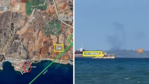 Dikelya Üssü yakınlarında dumanlar yükseliyor