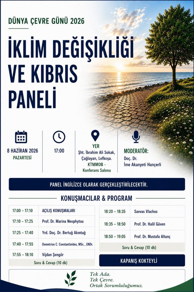İki toplumlu “İklim Değişikliği ve Kıbrıs” paneli düzenleniyor
