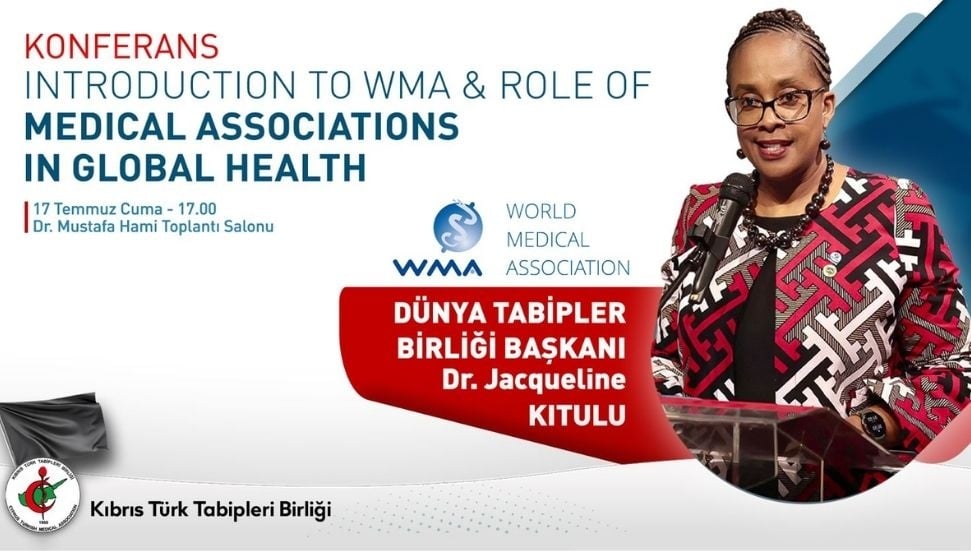 Dünya Tabipleri Birliği Başkanı Dr. Jacqueline Kitulu KKTC’ye geliyor